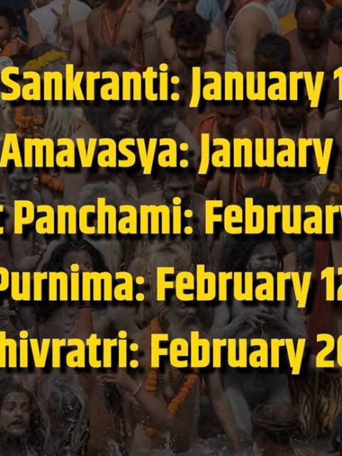 Mahakumbh Shahi Snan 2025 Dates