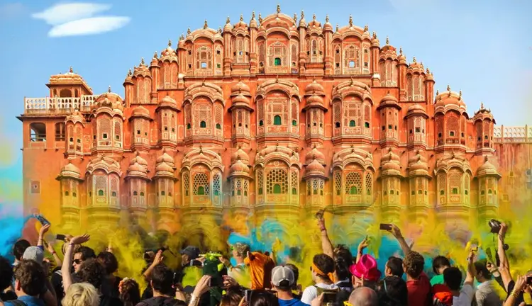 Holi in India Jaipur, Rajasthan
