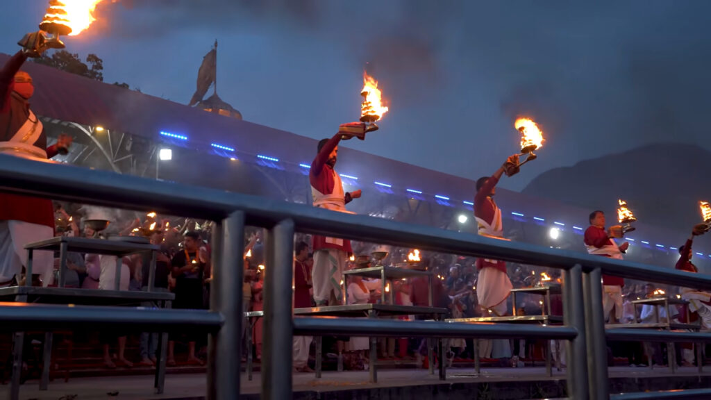 Evening Ganga Aarti at Triveni Ghat